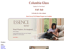 Tablet Screenshot of columbia-glass.com